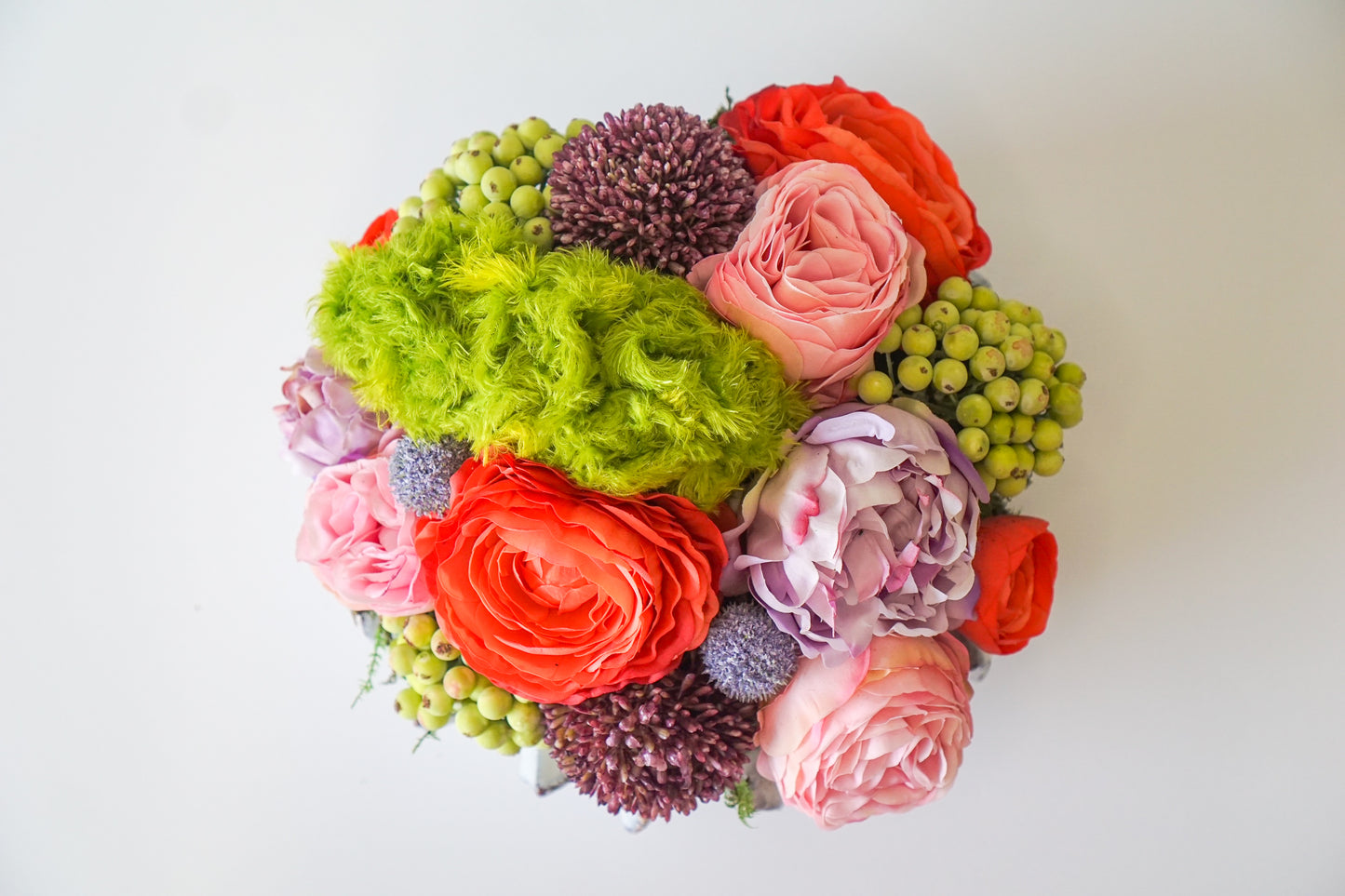 Bright Florals in Wavy Bowl