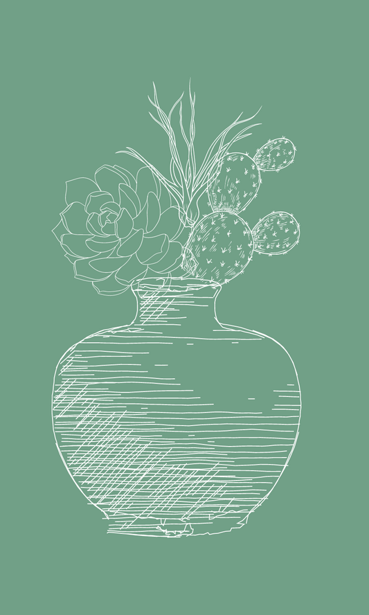 Custom Sketch Placeholder for Living Succulents and Cacti Custom Orders