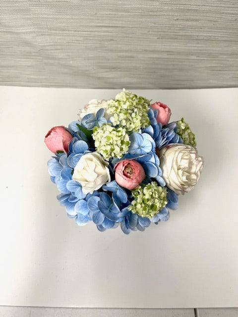 Poppy planter with fun florals